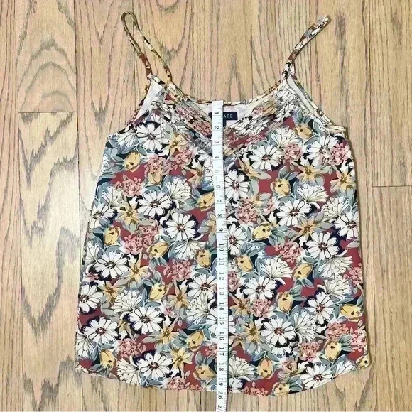 1. State Women’s V-Neck Floral Printed Pintuck Adjustable Strap Camisole Size S - Picture 8 of 13